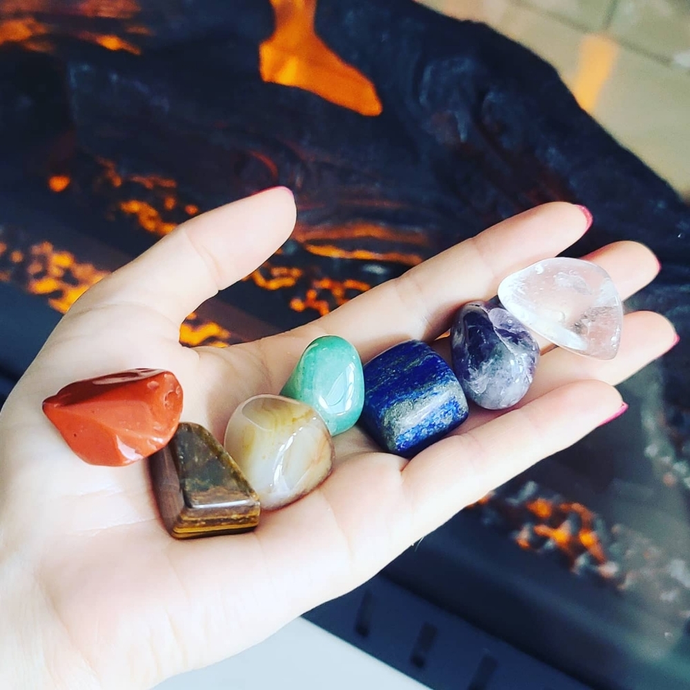 7 Chakra Natural Crystal Set, 7 stones